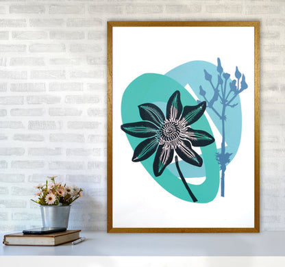 Avelena | Clematis & Jakobskreuzkraut Postkarte Kunstdokument