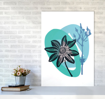 Avelena | Clematis & Jakobskreuzkraut Postkarte Kunstdokument
