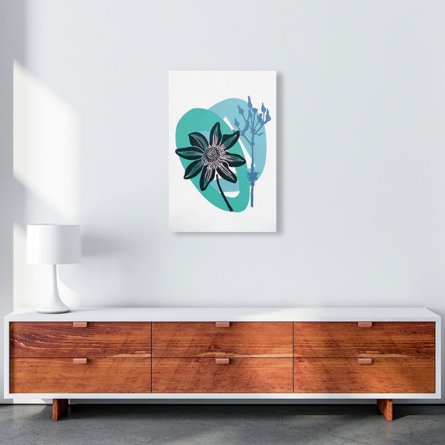 Avelena | Clematis & Jakobskreuzkraut Postkarte Kunstdokument