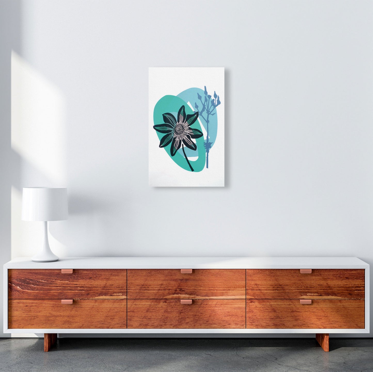 Avelena | Clematis & Jakobskreuzkraut Postkarte Kunstdokument