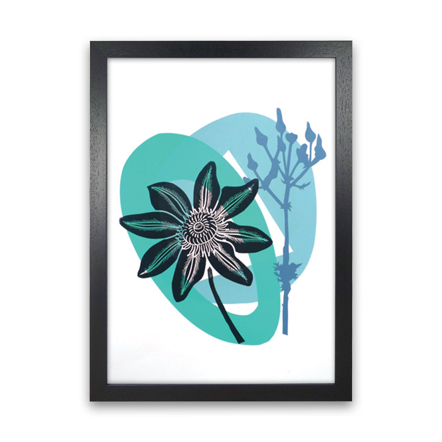 Avelena | Clematis & Jakobskreuzkraut Postkarte Kunstdokument