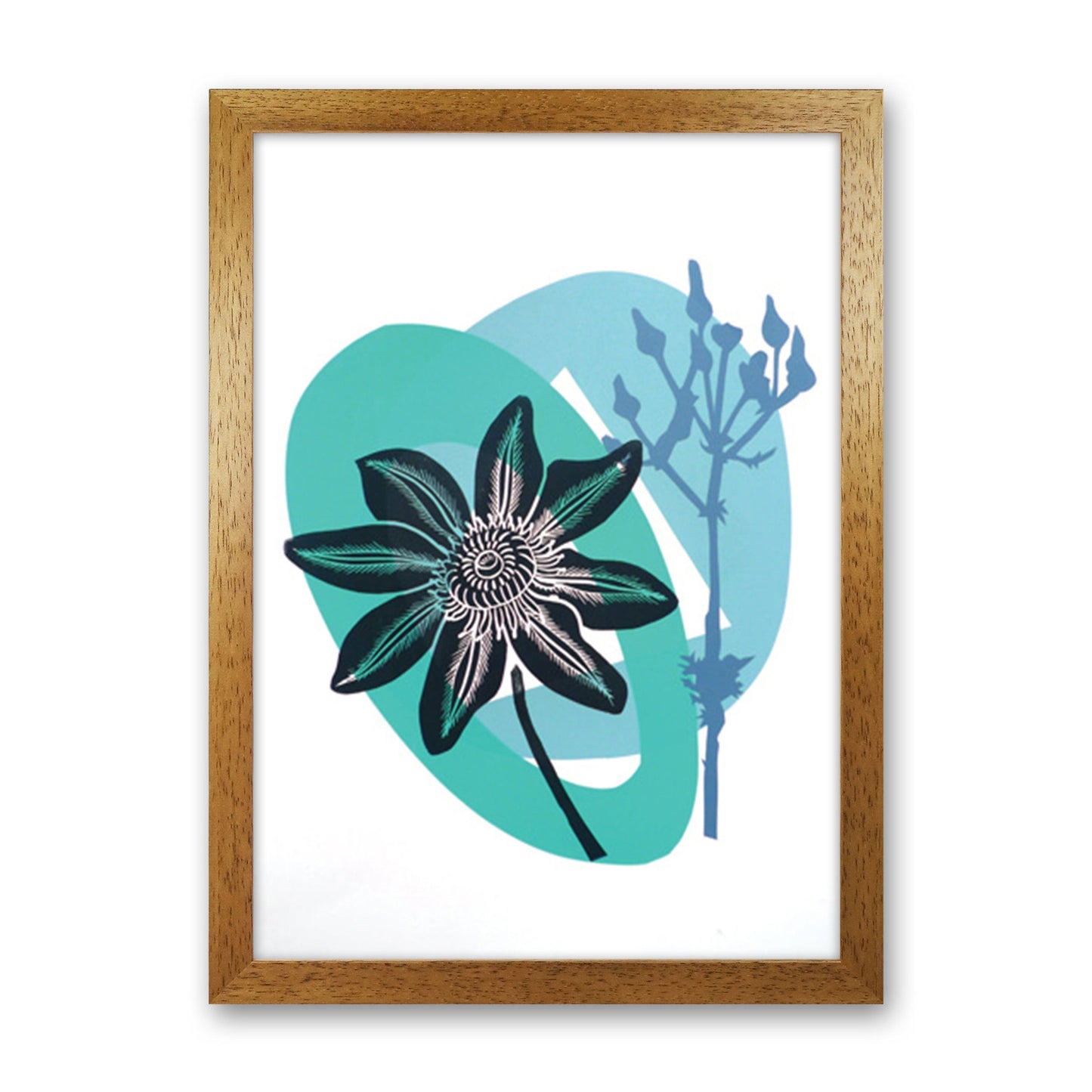 Avelena | Clematis & Jakobskreuzkraut Postkarte Kunstdokument