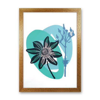 Avelena | Clematis & Jakobskreuzkraut Postkarte Kunstdokument