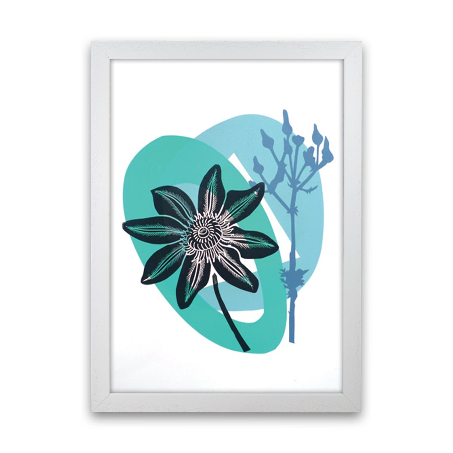 Avelena | Clematis & Jakobskreuzkraut Postkarte Kunstdokument
