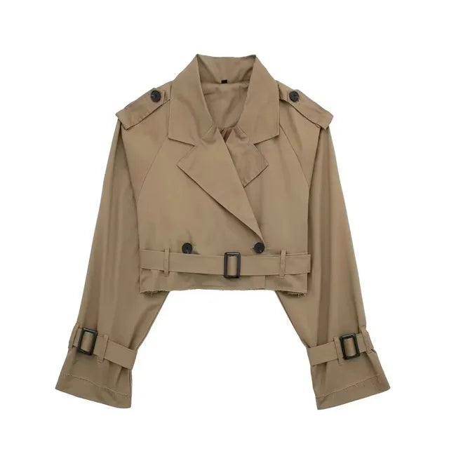 Avelena - lässiger kurzer schicker Trenchcoat