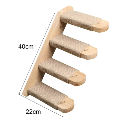 Avelena | Wandkletterbrett für Katzen mit Krallenpad Climbpaws