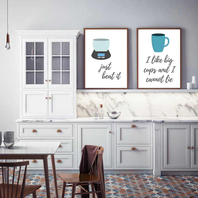 Avelena | Küchenchef-Ausrüstung Lustige Zitate Poster Wandkunst Fine Art Leinwanddruck Bilder für Küche Café Diner Kulinarik Backkunst Kreative Wohnkultur