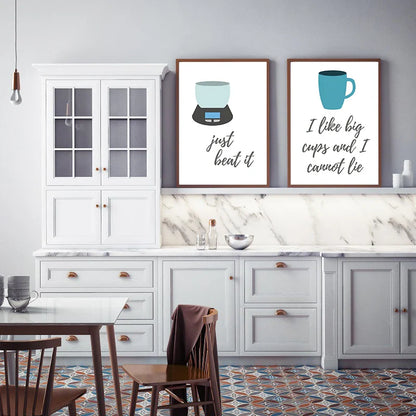 Avelena | Küchenchef-Ausrüstung Lustige Zitate Poster Wandkunst Fine Art Leinwanddruck Bilder für Küche Café Diner Kulinarik Backkunst Kreative Wohnkultur