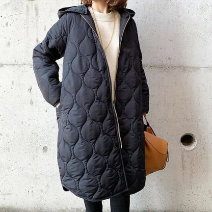 Avelena | Damen Stepp Reißverschlussjacke Lang
