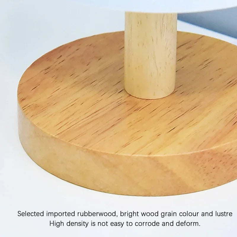 Avelena | Dimmbare LED Nachttischlampe mit Stoffschirm in Pflaumenblüte – Perfekte Schlafzimmernachtlampe