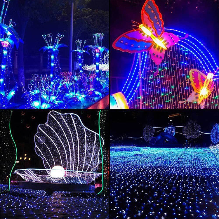 Avelena | 200 LEDs Outdoor-Wasserdichte Weihnachtsfestdekoration Solar Lampen Lichterkette, Länge: 22m(Blaue)