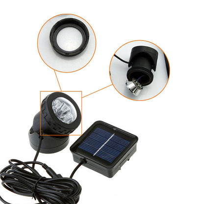 Avelena | Zwei Köpfe LED Außen-Wasserproof Solar Unterwasser Spotlight Flutlicht