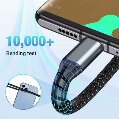 Avelena | Transparentes LED-Schnelllade-Kabel (3-in-1)