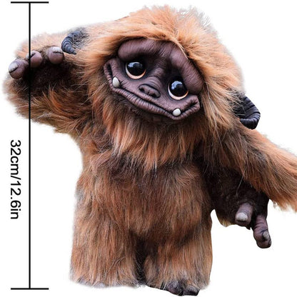 Avelena | Labyrinth Plüschpuppe Maze-Wurm Rote Haarige Große Mund Monster Tier Plüschpuppe Spielzeug Süß Lustiges Geschenk Plüschpuppe Wohnkultur