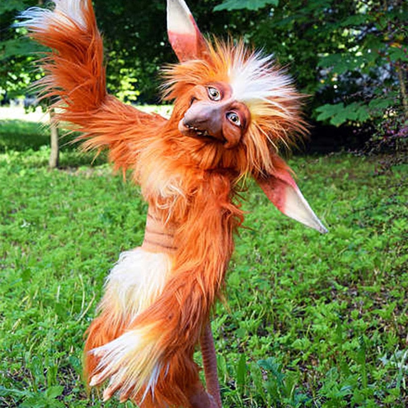 Avelena | Labyrinth Plüschpuppe Maze-Wurm Rote Haarige Große Mund Monster Tier Plüschpuppe Spielzeug Süß Lustiges Geschenk Plüschpuppe Wohnkultur