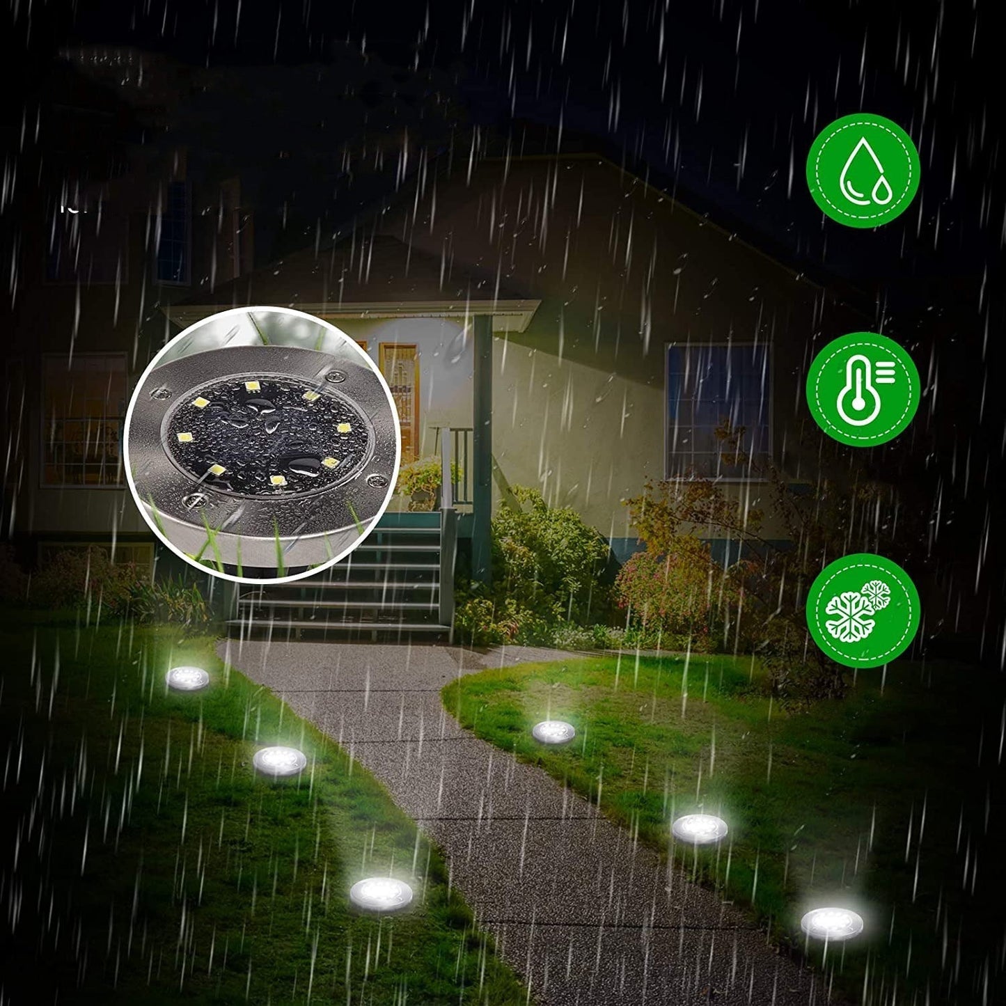 Avelena | Led Solarbetriebene Disklichter
