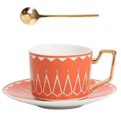 Avelena | Quadratische A Retro-Muster Kaffeetasse