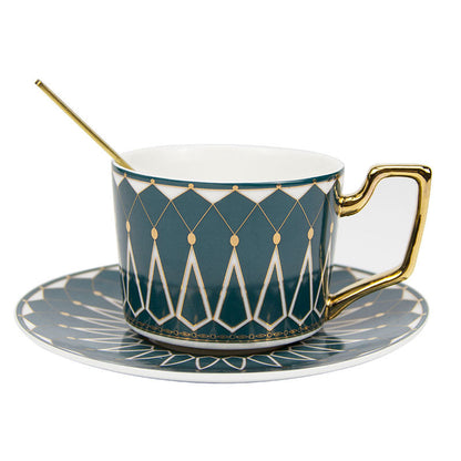 Avelena | Quadratische A Retro-Muster Kaffeetasse