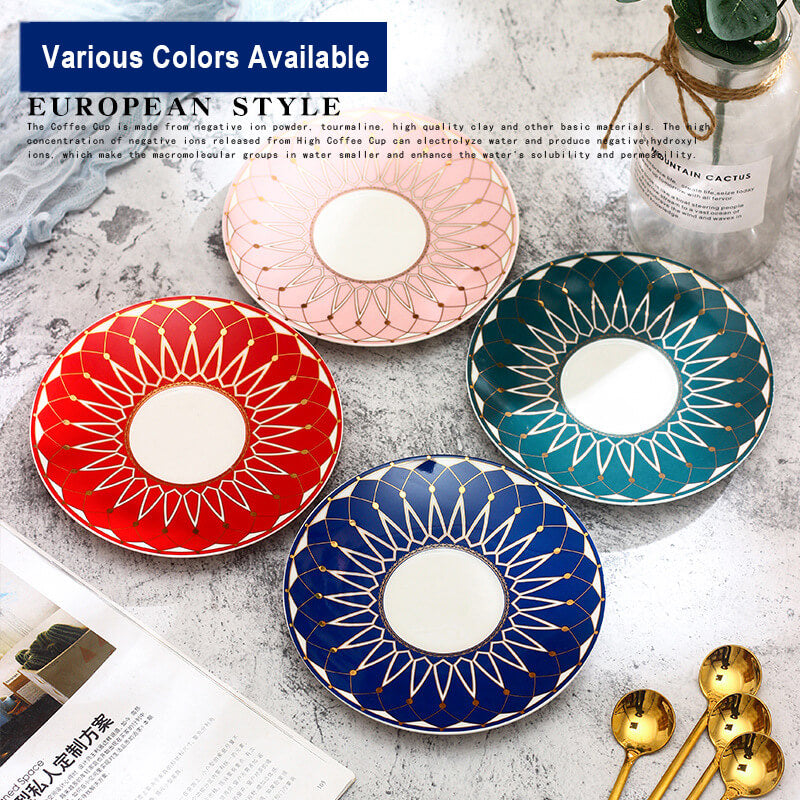 Avelena | Quadratische A Retro-Muster Kaffeetasse