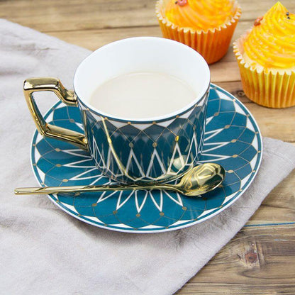 Avelena | Quadratische A Retro-Muster Kaffeetasse