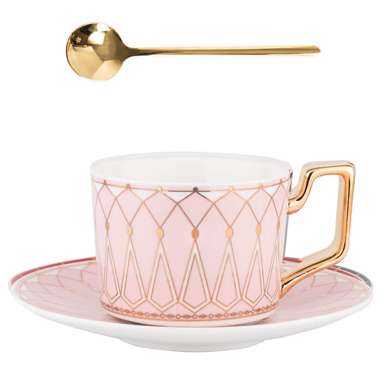 Avelena | Quadratische A Retro-Muster Kaffeetasse