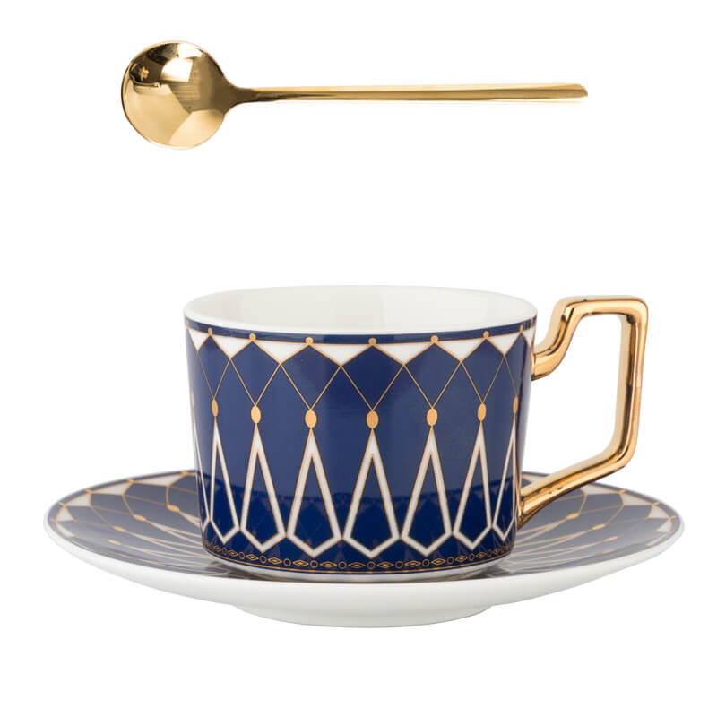 Avelena | Quadratische A Retro-Muster Kaffeetasse