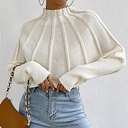 Avelena | Rollkragenpullover mit Elegantem Faltenwurf