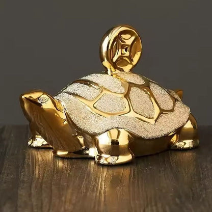 Avelena | Luma Gold Schildkröte Skulptur