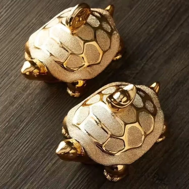 Avelena | Luma Gold Schildkröte Skulptur
