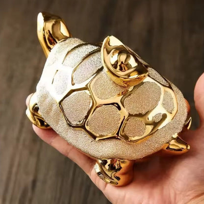 Avelena | Luma Gold Schildkröte Skulptur