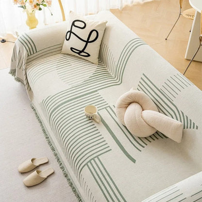 Avelena | Luxuriöse Schneeflocken Chenille Sofaabdeckung