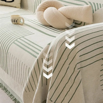 Avelena | Luxuriöse Schneeflocken Chenille Sofaabdeckung