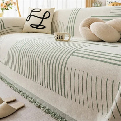 Avelena | Luxuriöse Schneeflocken Chenille Sofaabdeckung