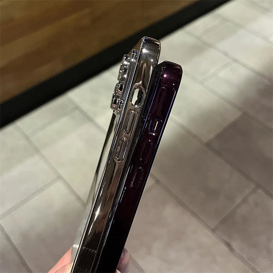 Avelena | Plating Clear Soft Magnetic Case für iPhone