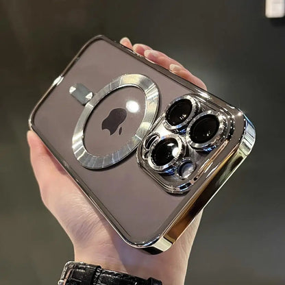 Avelena | Plating Clear Soft Magnetic Case für iPhone