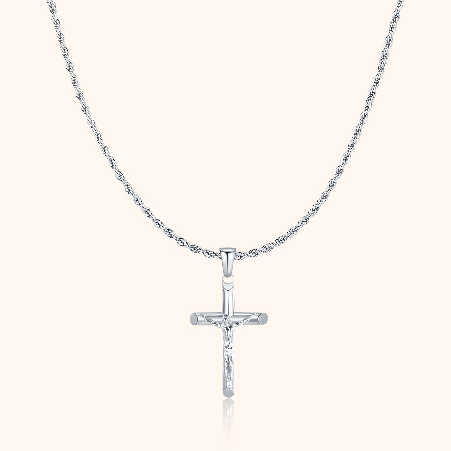 Avelena | Herren Halskette mit Kreuz Salvator