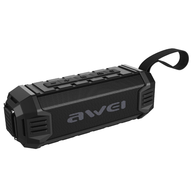 Avelena | awei Y280 IPX4 Bluetooth-Lautsprecher Power Bank mit verbessertem Bass, integriertem Mikrofon, unterstützt FM / USB / TF-Karte / AUX (Schwarz)