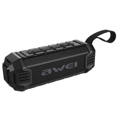 Avelena | awei Y280 IPX4 Bluetooth-Lautsprecher Power Bank mit verbessertem Bass, integriertem Mikrofon, unterstützt FM / USB / TF-Karte / AUX (Schwarz)