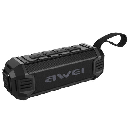 Avelena | awei Y280 IPX4 Bluetooth-Lautsprecher Power Bank mit verbessertem Bass, integriertem Mikrofon, unterstützt FM / USB / TF-Karte / AUX (Schwarz)