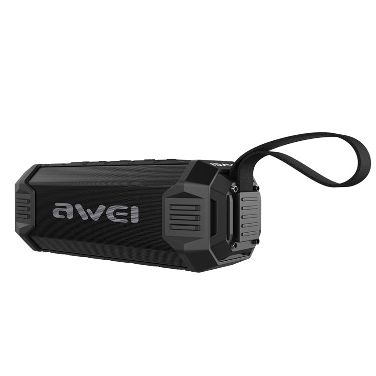 Avelena | awei Y280 IPX4 Bluetooth-Lautsprecher Power Bank mit verbessertem Bass, integriertem Mikrofon, unterstützt FM / USB / TF-Karte / AUX (Schwarz)