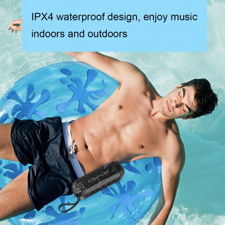 Avelena | awei Y280 IPX4 Bluetooth-Lautsprecher Powerbank mit verbessertem Bass, eingebautem Mikrofon, Unterstützung für FM / USB / TF-Karte / AUX (Grün)
