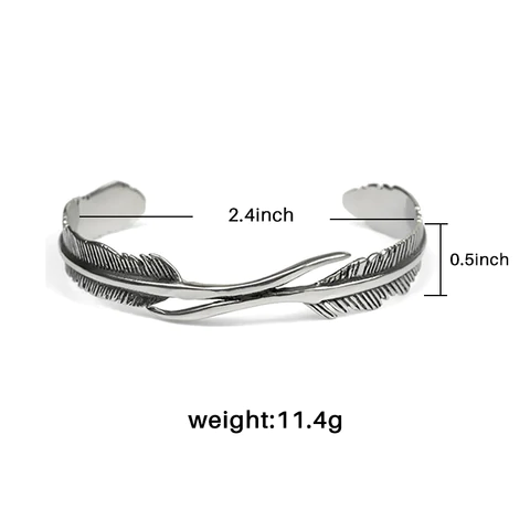 Avelena | Verstellbares Armband mit Bezaubernden Silbernen Federn