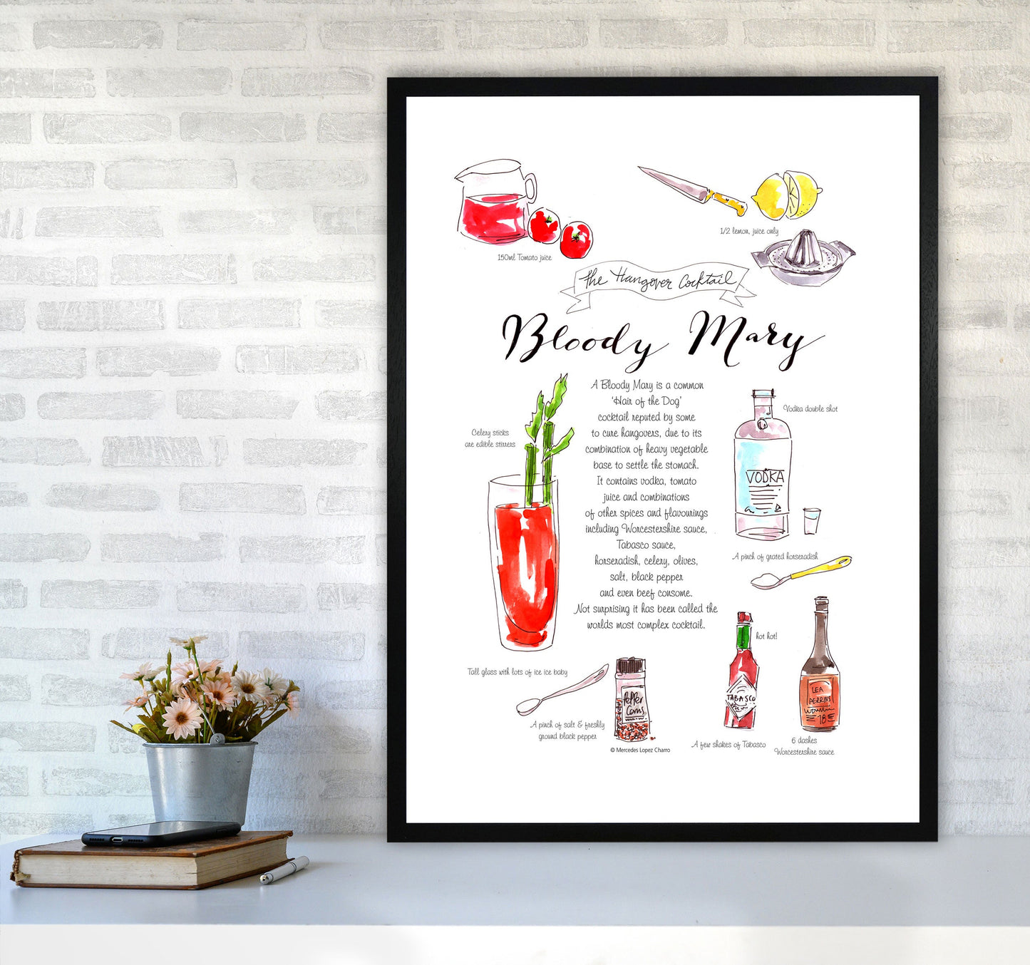 Avelena | Bloody Mary Rezept, Küche Essen & Trinken Kunstdrucke