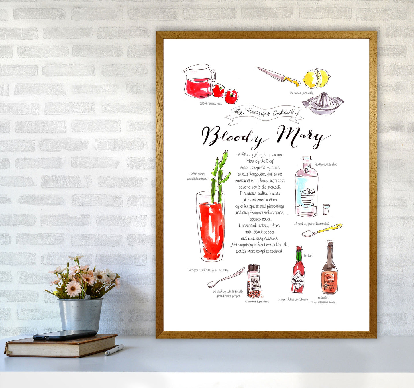 Avelena | Bloody Mary Rezept, Küche Essen & Trinken Kunstdrucke