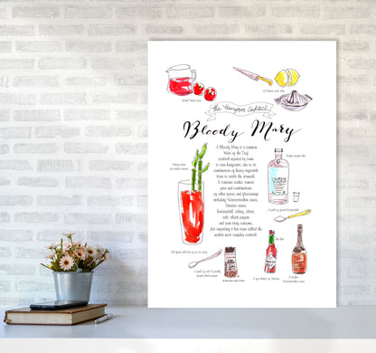 Avelena | Bloody Mary Rezept, Küche Essen & Trinken Kunstdrucke