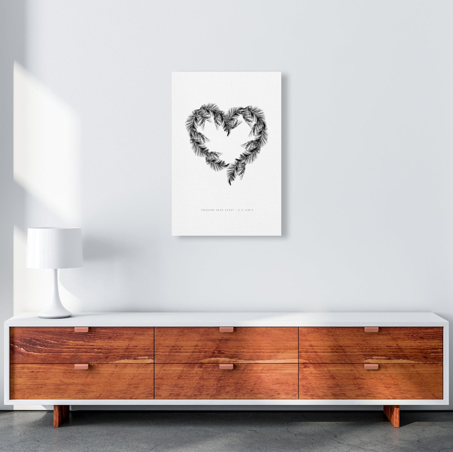 Avelena | C S Lewis Mut Liebe Herz Weiß Modern Mode Druck