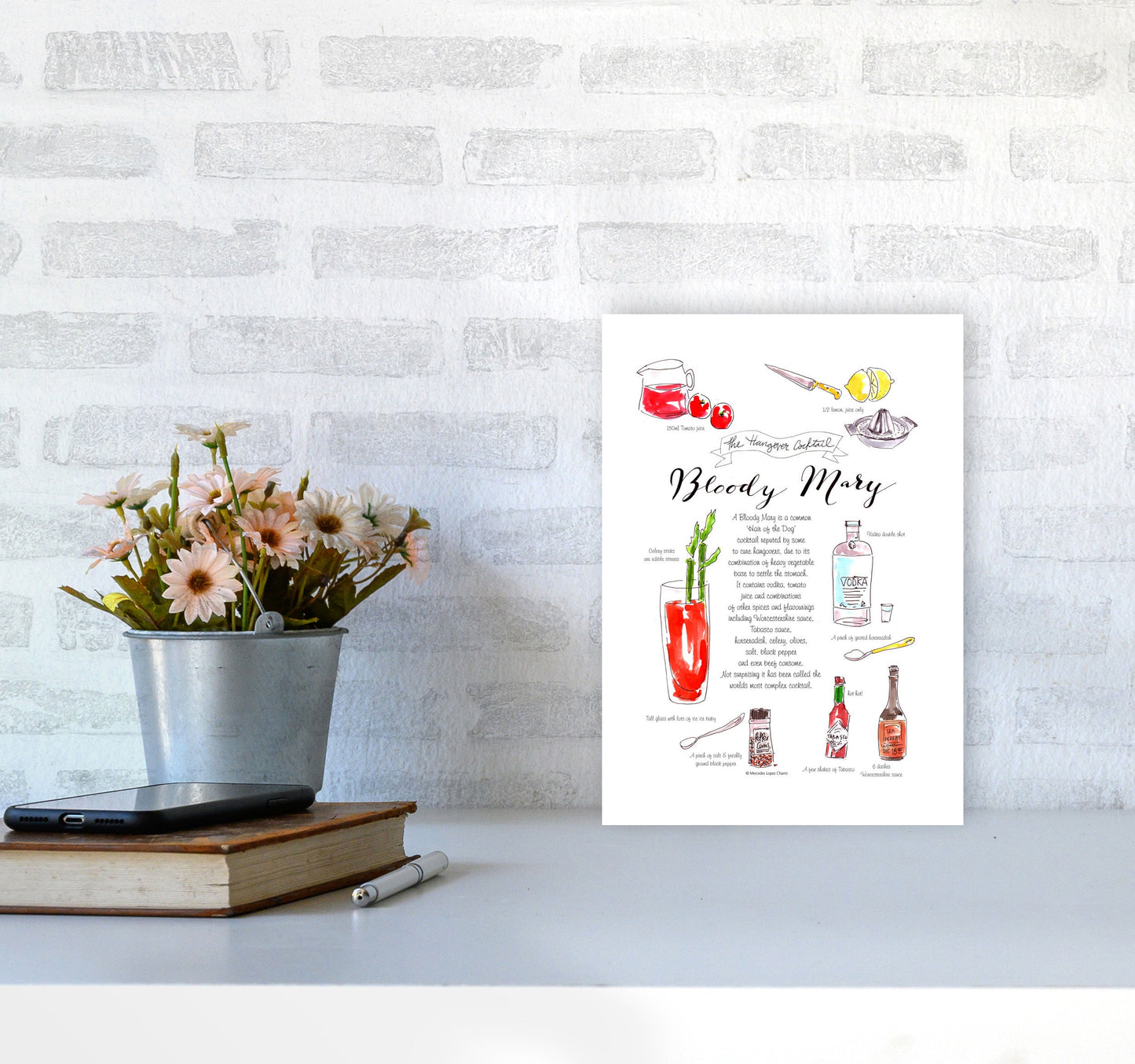 Avelena | Bloody Mary Rezept, Küche Essen & Trinken Kunstdrucke