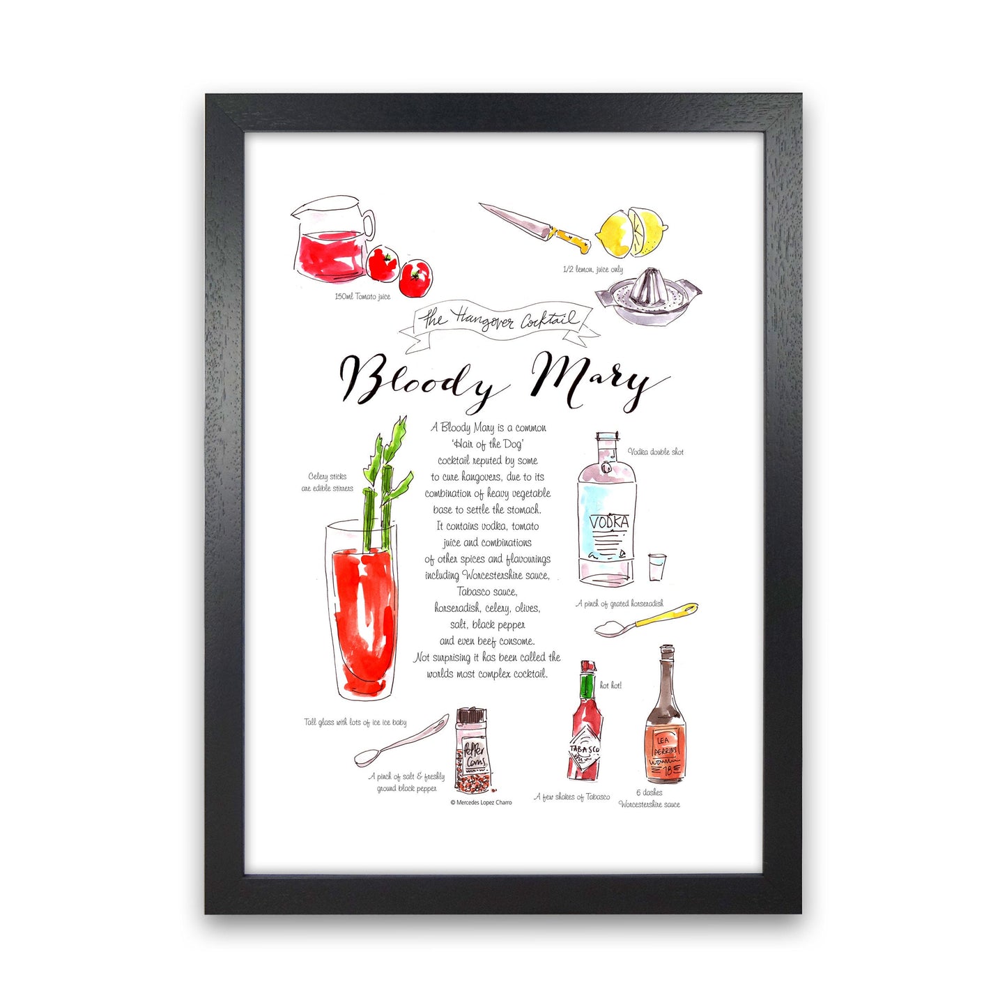 Avelena | Bloody Mary Rezept, Küche Essen & Trinken Kunstdrucke