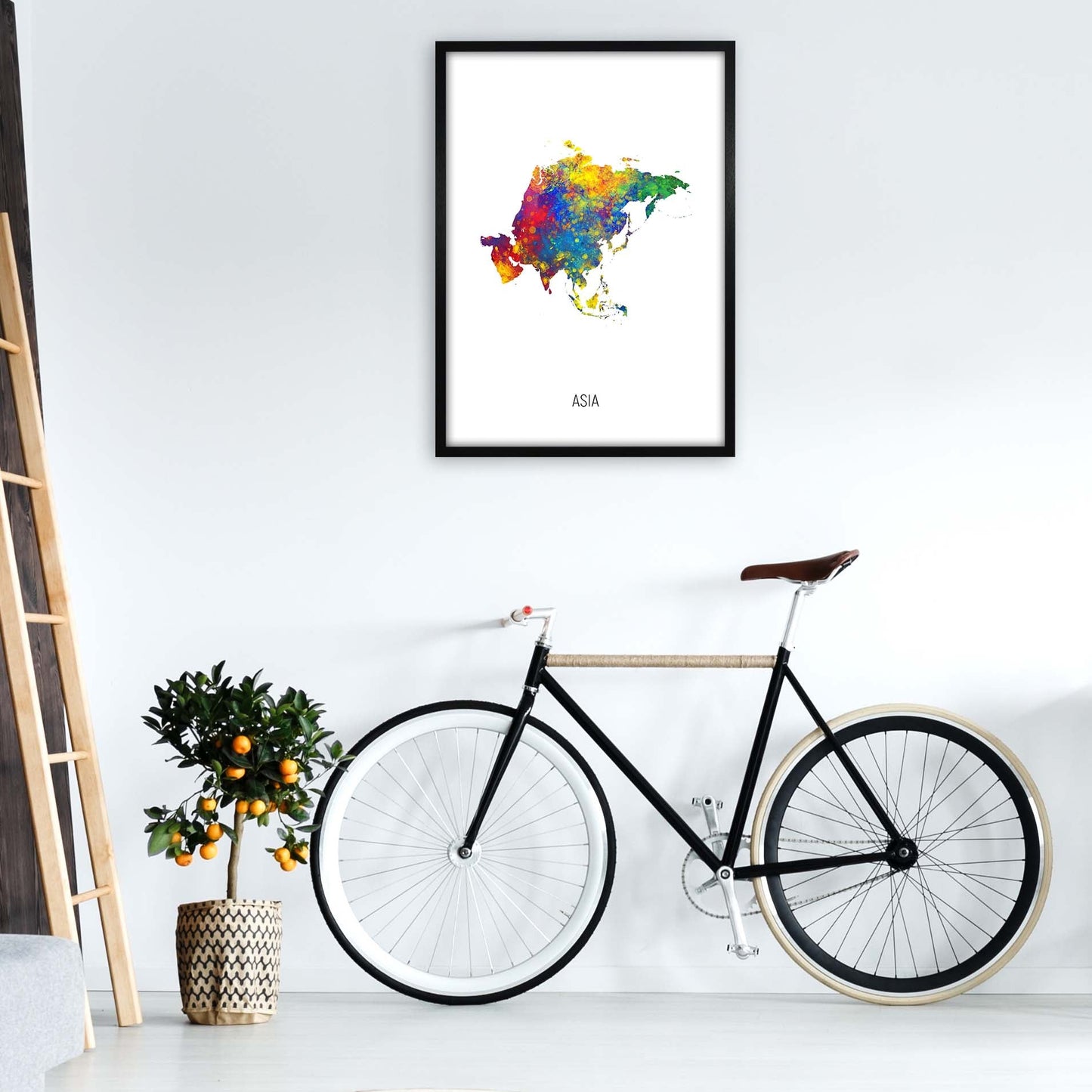 Avelena | Asia Aquarellkarte Kunstdruck