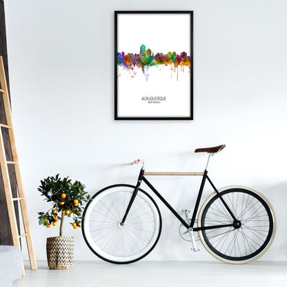 Avelena | Albuquerque New Mexico Skyline Porträt Kunstdruck